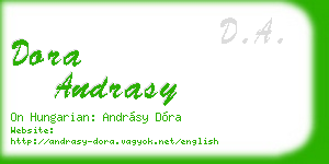 dora andrasy business card